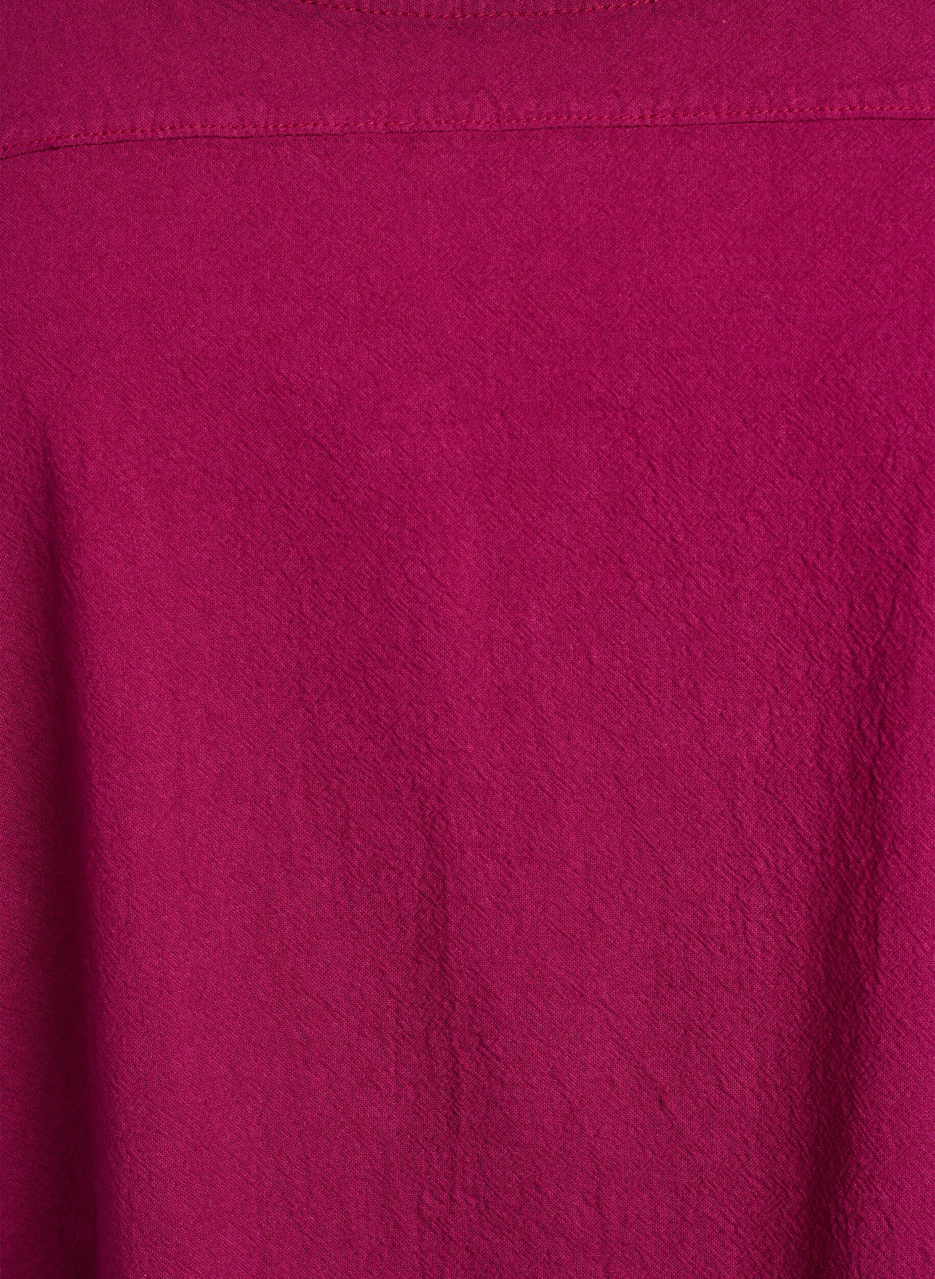 ZizziKort&auml;rmad kl&auml;nning i bomull, R&ouml;d, Packshot image number 2