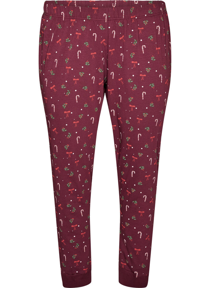 M&ouml;nstrade pyjamasbyxor, M&ouml;rk Bordeaux, Packshot image number 0