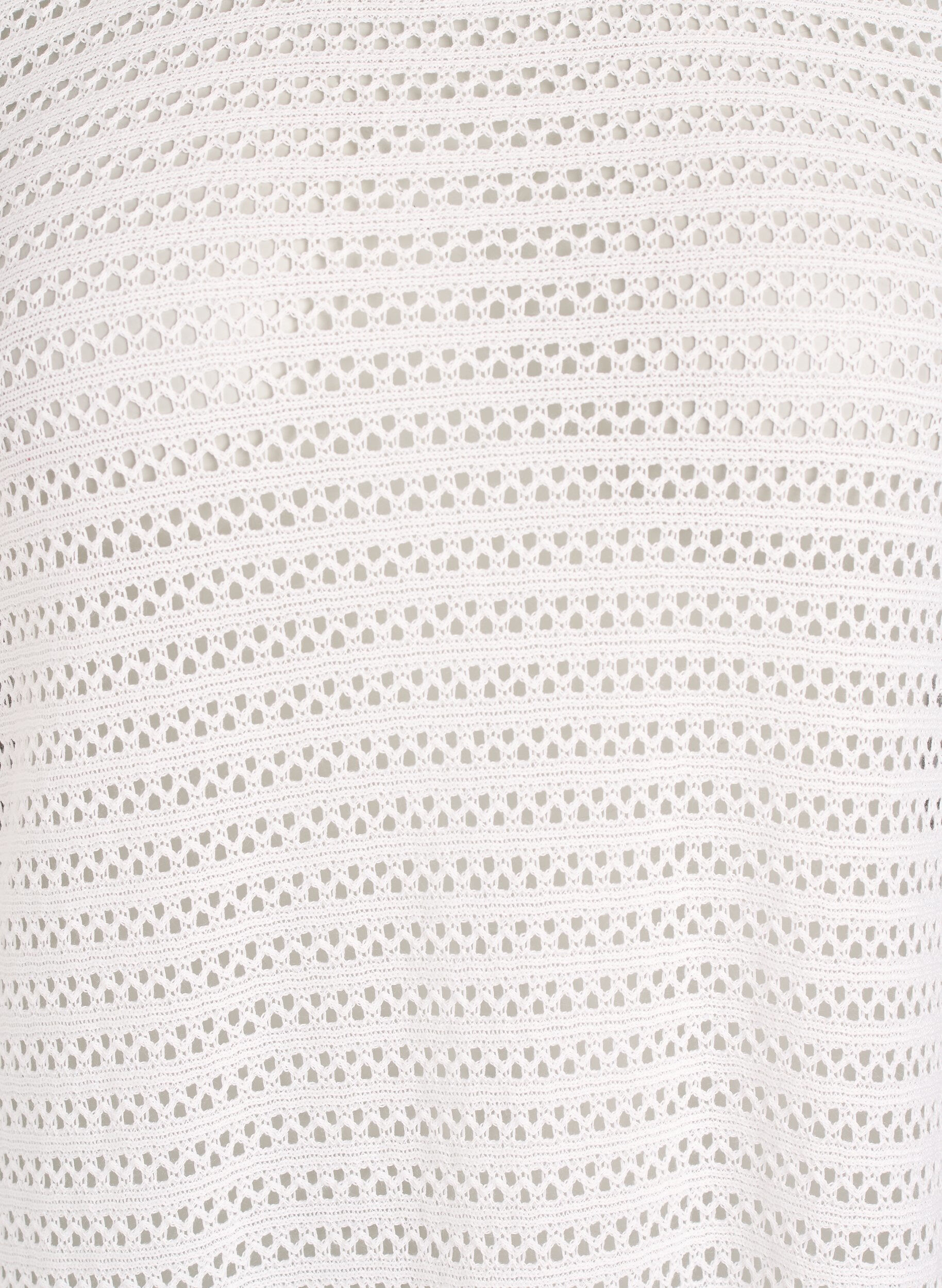 Zizzi Strandkl&auml;nning med h&aring;lbroderi och l&aring;nga &auml;rmar, Beige, Packshot image number 2