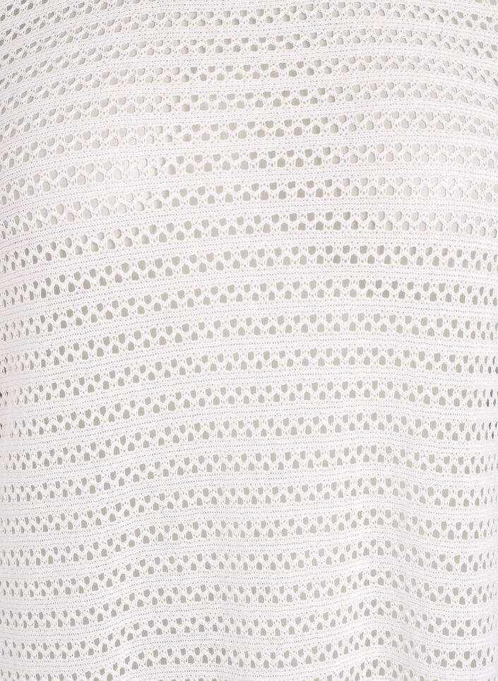 Strandkl&auml;nning med h&aring;lbroderi och l&aring;nga &auml;rmar, Beige, Packshot image number 2