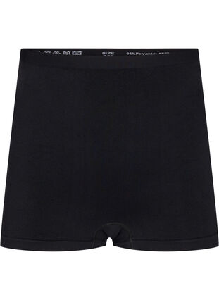 Seamless shorts med normalhög midja, Black, Packshot image number 0