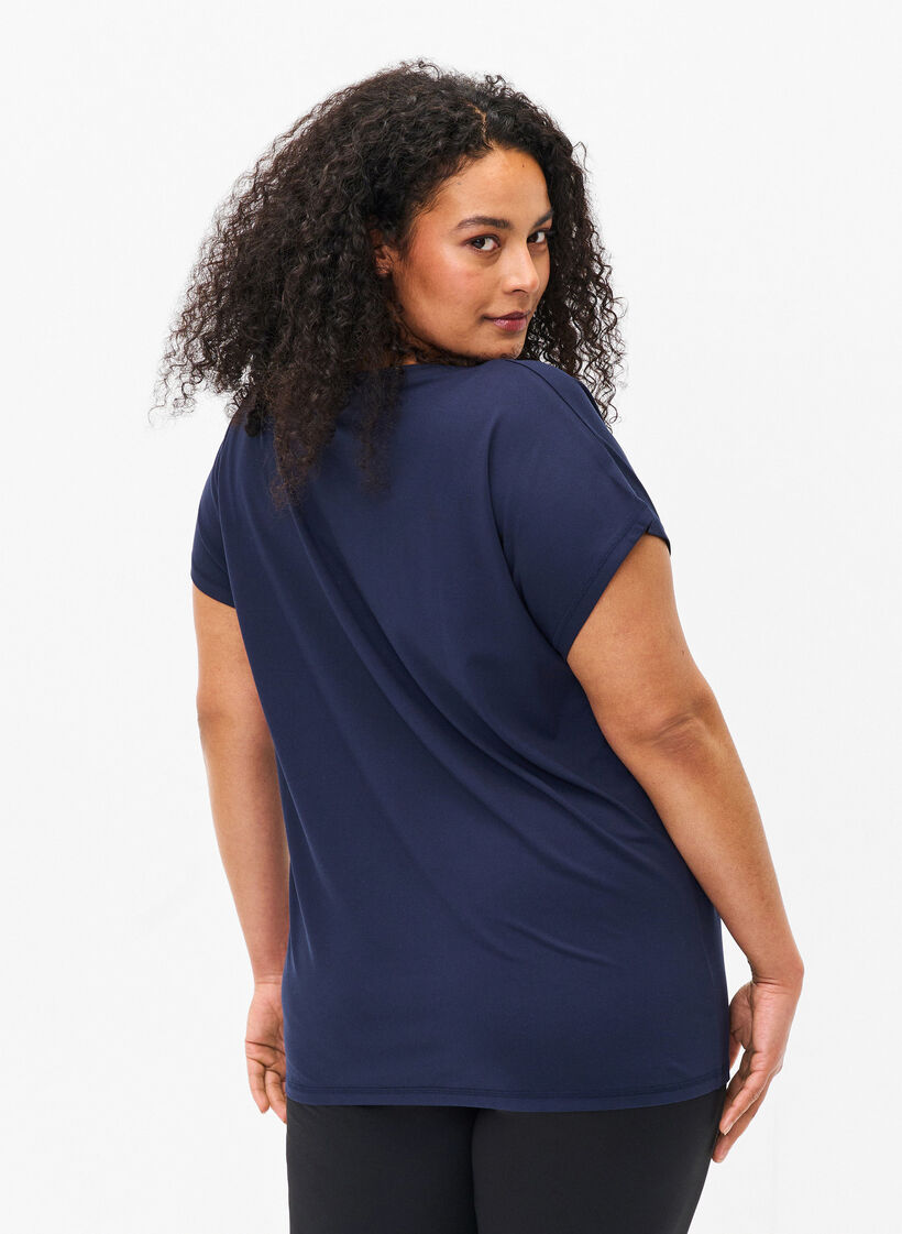 Kortärmad t-shirt för träning, Blå, Model image number 2