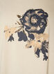 T-shirt med dekorativt tryck framtill, Vanilla, Packshot image number 2