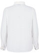 Skjortblus med volanger och mönstrad textur, Snow White, Packshot image number 1