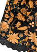 Blommig blus i bomull med knytning, Orange, Packshot image number 4