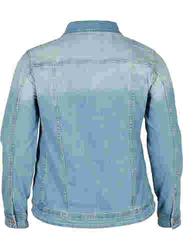 Ljus jeansjacka med bröstfickor, Light blue denim, Packshot image number 1