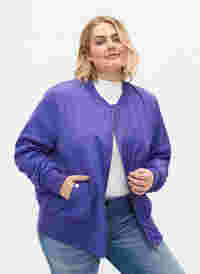 Bomberjacka med fickor, Purple Opulence, Model