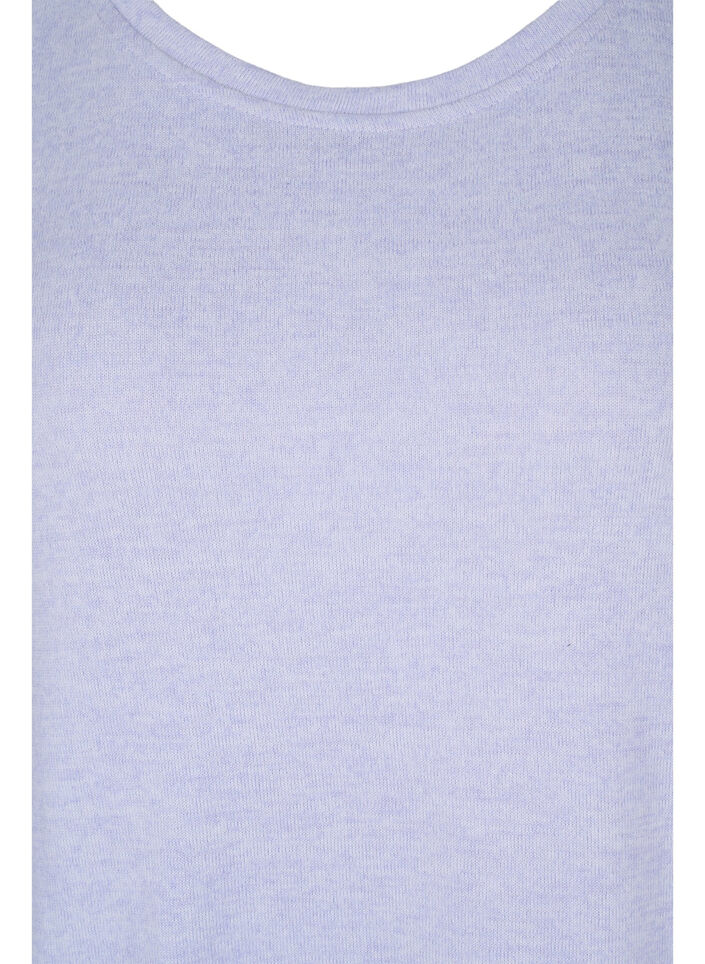 Långärmad topp med knappdetaljer, Cosmic Sky Melange, Packshot image number 2
