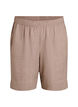 Shorts med fickor och h&ouml;g midja, Brun, Packshot image number 0