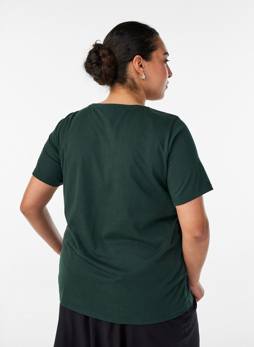 T-shirt med tryck, Gr&ouml;n, Model image number 2