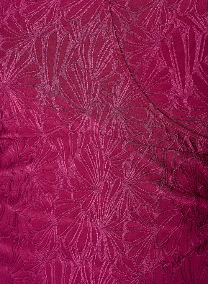 Baddr&auml;kt med omlottdetalj och blommig ton-i-ton-struktur, R&ouml;d, Packshot image number 2