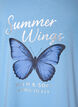 T-shirt i bomull med tryck framtill och v-ringning, 0698, Packshot image number 2