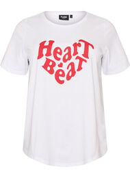 T-shirt med tryck, Vit