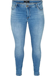 Extra slim Nille jeans med hög midja, Light blue denim
