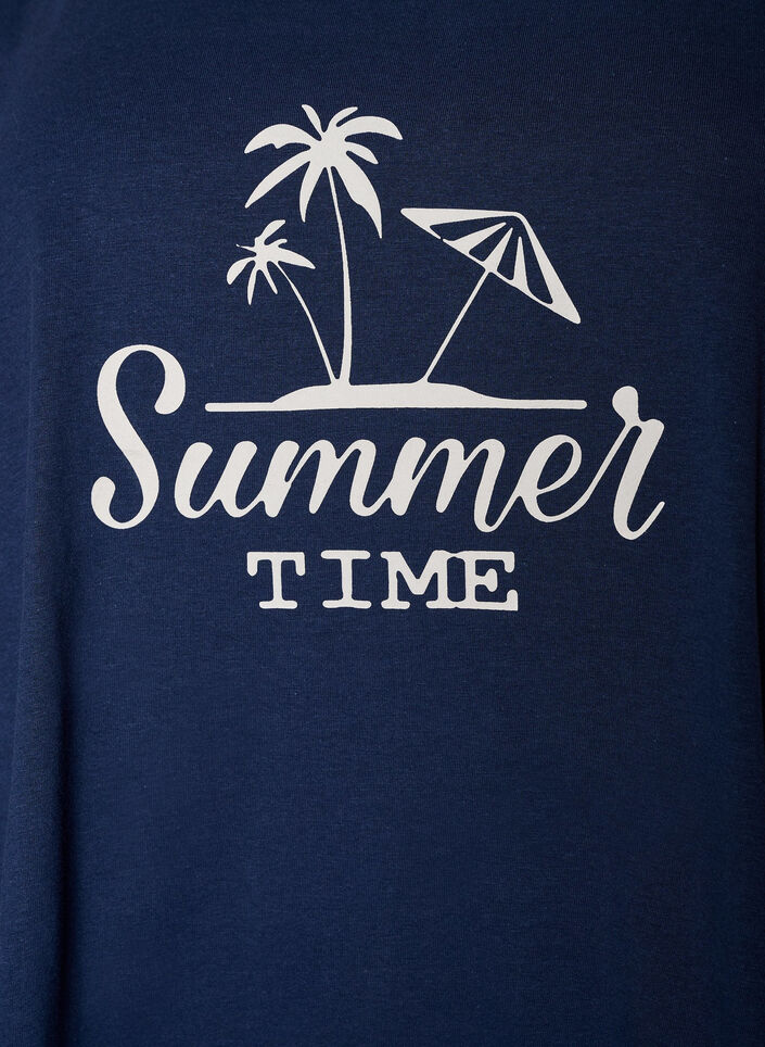 Bomullstopp med a-linjeform, Bl&aring;, Packshot image number 2