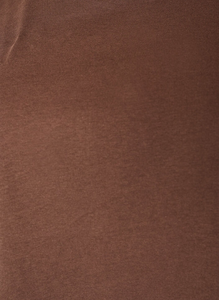 T-shirt med asymmetrisk spetskant, Brun, Packshot image number 2