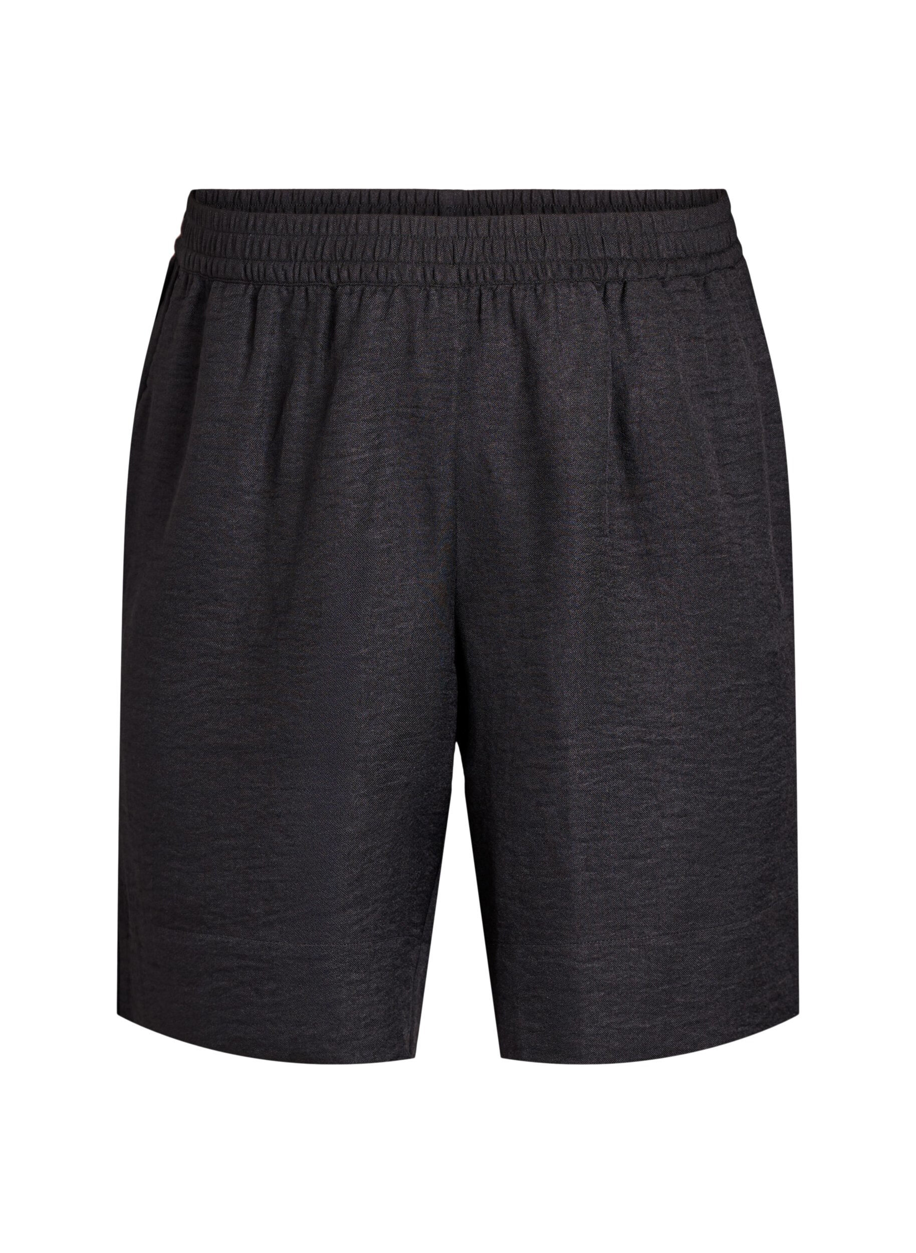 Shorts med fickor och h&ouml;g midja