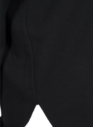 Sweatshirt med huva och slits, Black, Packshot image number 3