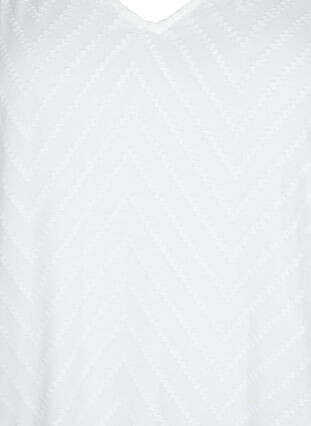 Blus med långa ärmar och volanger, Bright White, Packshot image number 2