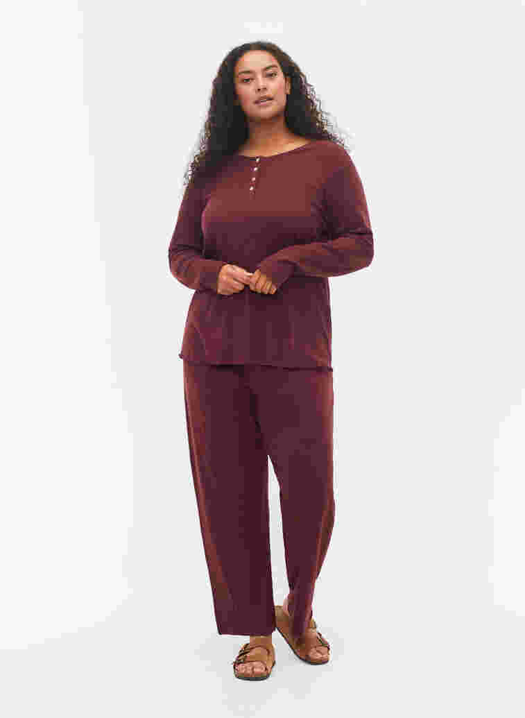 Pyjamasbyxor i bomull med mönster, Port Royal, Model image number 0