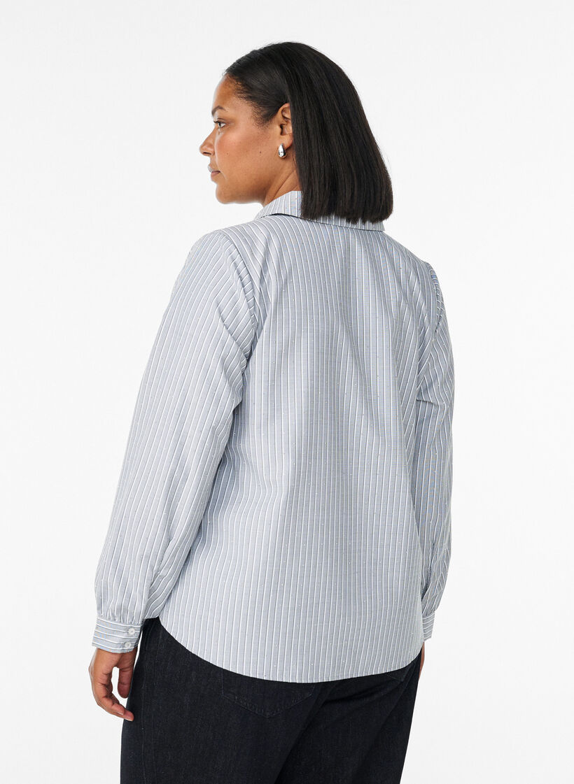 Randig skjorta med nitar, Svart, Model image number 2