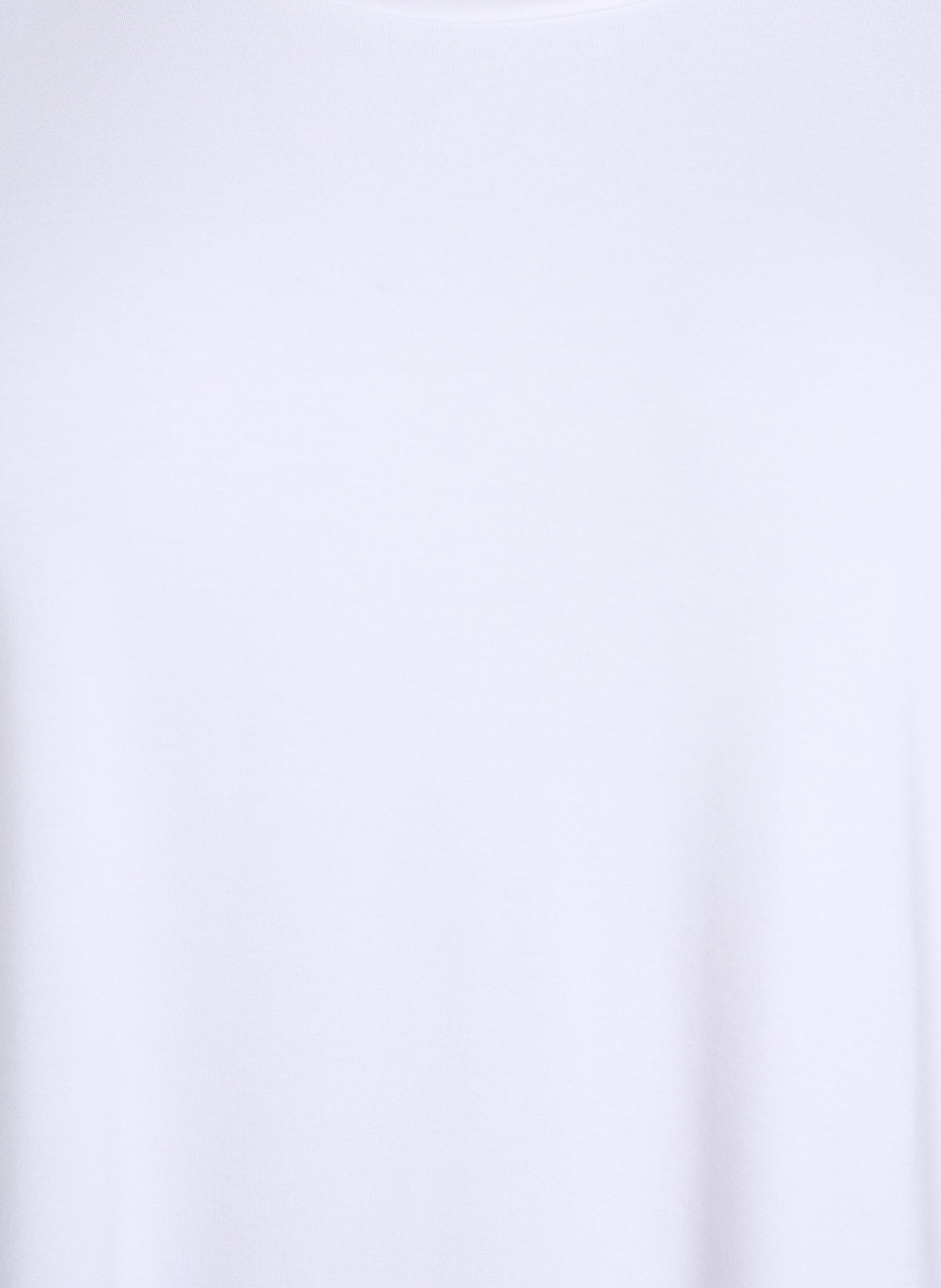 Zizzi L&ouml;s t-shirt med rund halsringning, Vit, Packshot image number 2