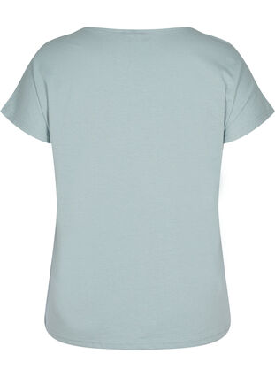 T-shirt i bomullsmix, Silver Blue, Packshot image number 1