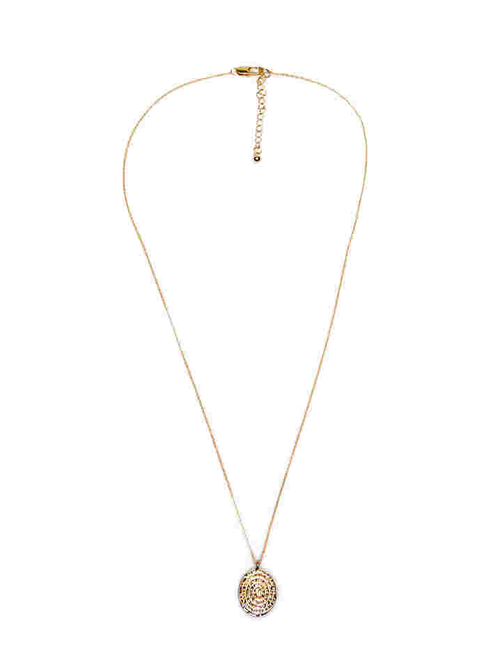 Halsband med hänge, Gold, Packshot image number 1