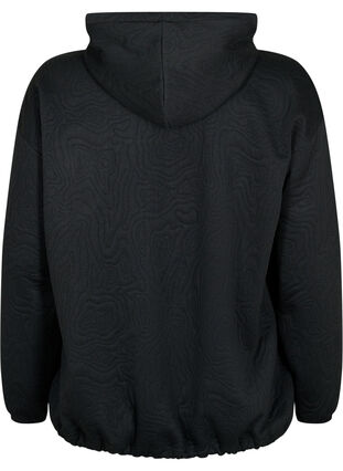 Sportig sweatshirt med huva, Black, Packshot image number 1
