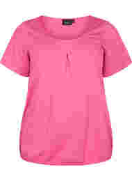 Kortärmad t-shirt i bomull, Shocking Pink