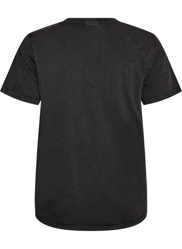 T-shirt i ekologisk bomull med grafiskt tryck, Gr&aring;, Packshot image number 1