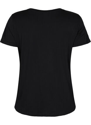  T-shirt till träning med print, Black gold foil logo, Packshot image number 1