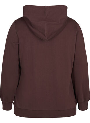 Sweatshirt i bomull med luva, Fudge, Packshot image number 1