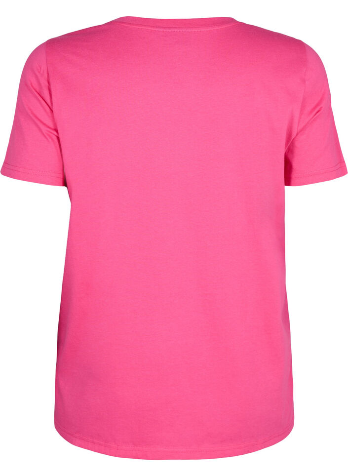 T-shirt i bomull med guldf&auml;rgad text, R.Sorbet w.Gold Love, Packshot image number 1