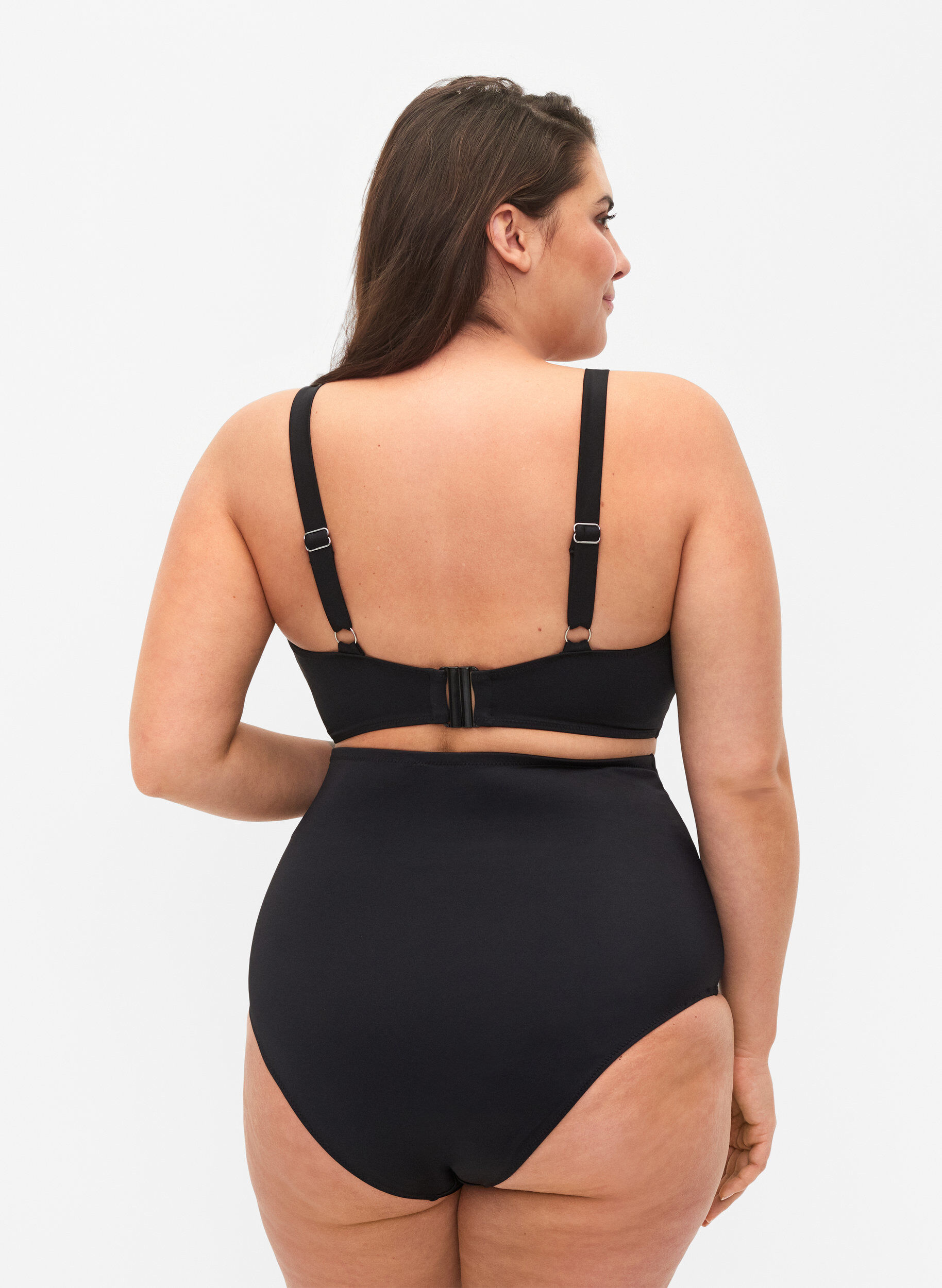 Zizzi Bikinitrosa med extra h&ouml;g midja, Svart, Model image number 1