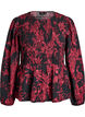 Blus med smock och l&aring;nga &auml;rmar, Svart, Packshot image number 0