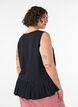 &Auml;rml&ouml;s blus med struktur och knytning, Svart, Model image number 2