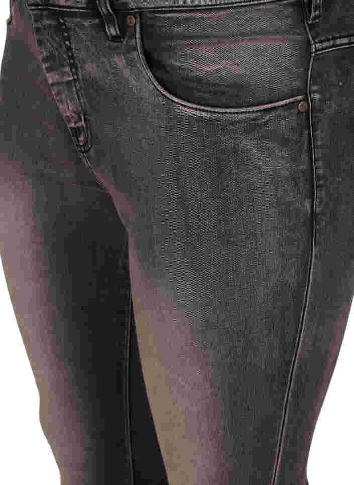 Super slim Amy jeans med hög midja, Dk Grey Denim, Packshot image number 2