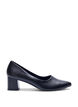 Wide fit - Pumps i skinn med spetsig tå, Svart, Packshot image number 0
