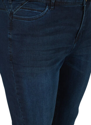 Amy jeans i super slim fit med hög midja, Dark blue denim, Packshot image number 2