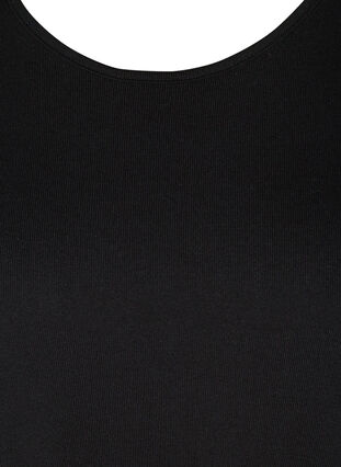 Blus med korta puffärmar, Black, Packshot image number 2