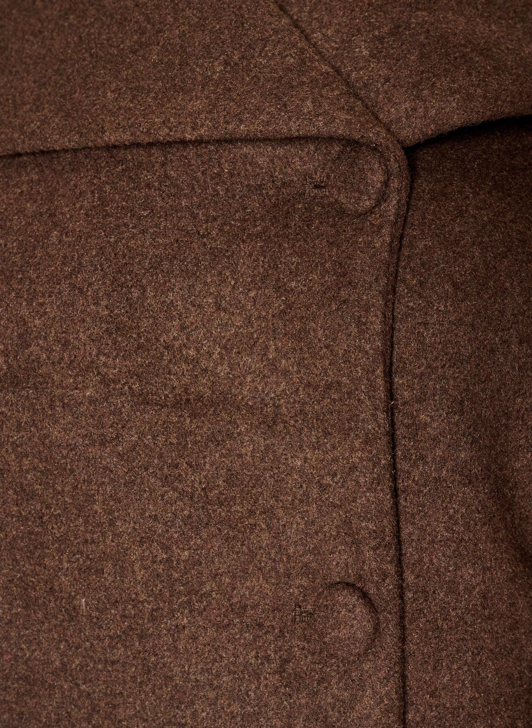 ZizziKort jacka med asymmetrisk kn&auml;ppning, Brun, Packshot image number 2