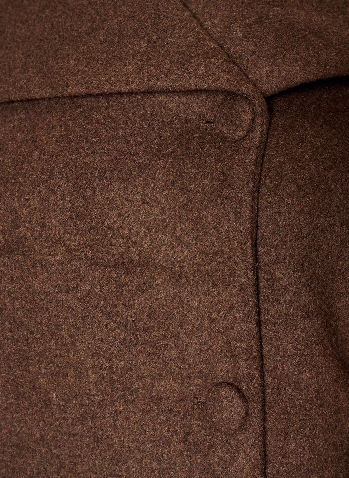 Kort jacka med asymmetrisk kn&auml;ppning, Brun, Packshot image number 2