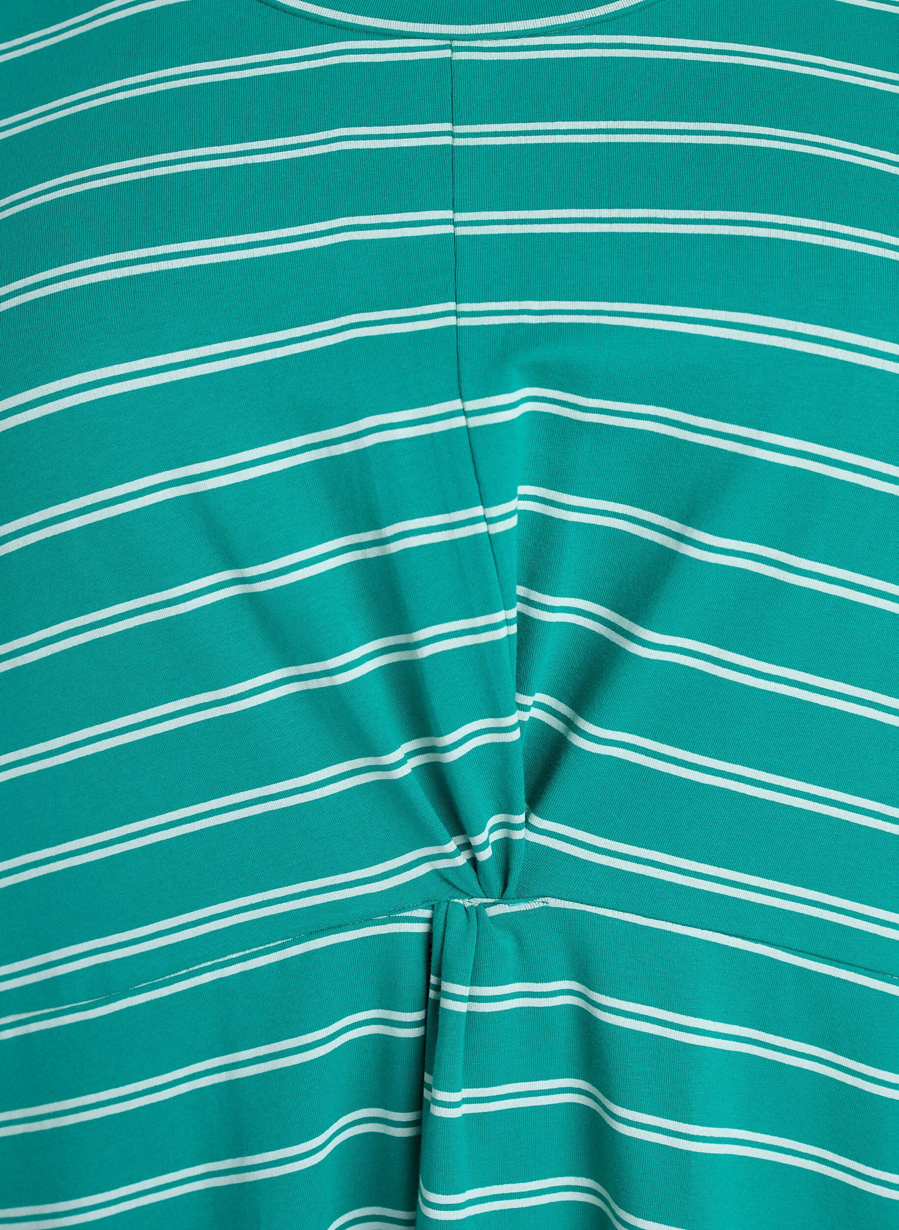 Zizzi Kl&auml;nning i bomull med twist-detalj, Gr&ouml;n, Packshot image number 2