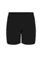 Lösa shorts i tyg med struktur, Black, Packshot