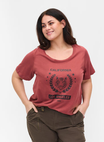 T-shirt i bomull med tryck, Apple Butter CALI, Model image number 0