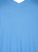 T-shirt i ribbad viskos med v-ringning, Marina, Packshot image number 2