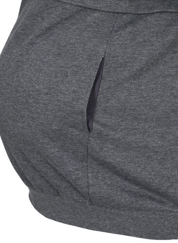 Gravidsweatshirt med amningsfunktion, Dark Grey Melange, Packshot image number 3