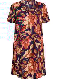 A-linjeformad kl&auml;nning i viskos, Orange