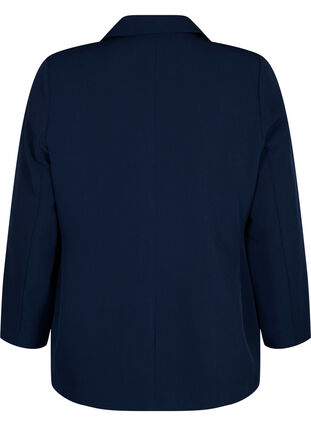 Klassisk blazer med knapp, Navy Blazer, Packshot image number 1
